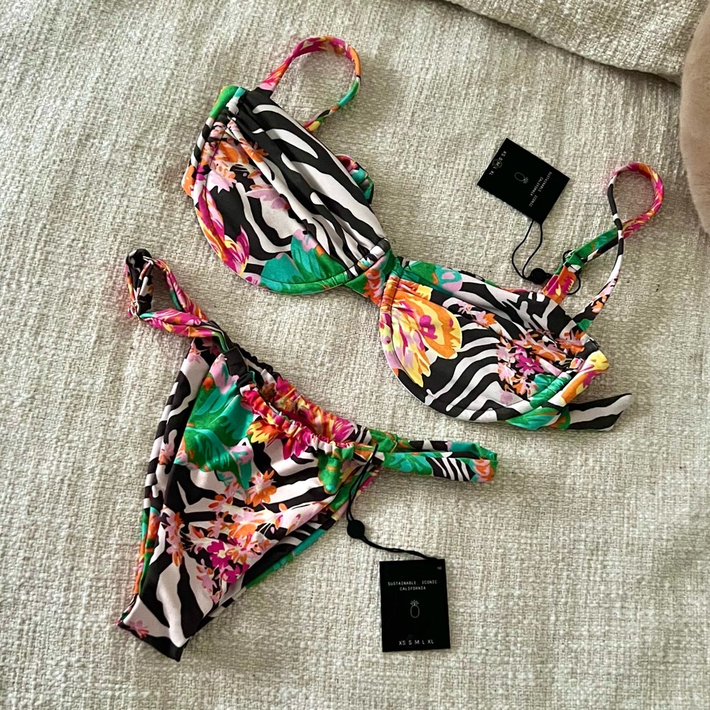 🦓🌼 NWT SKATIE Carlo Bikini Set - Asha Top & Bobbi Bottom M/S